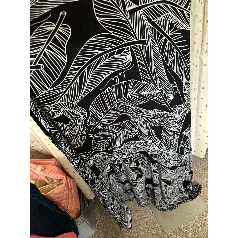 Simply Sisters Lola Hawaiian Tropical Banana Leaves Resort Maxi Slip Dress S - Picture 3 of 6